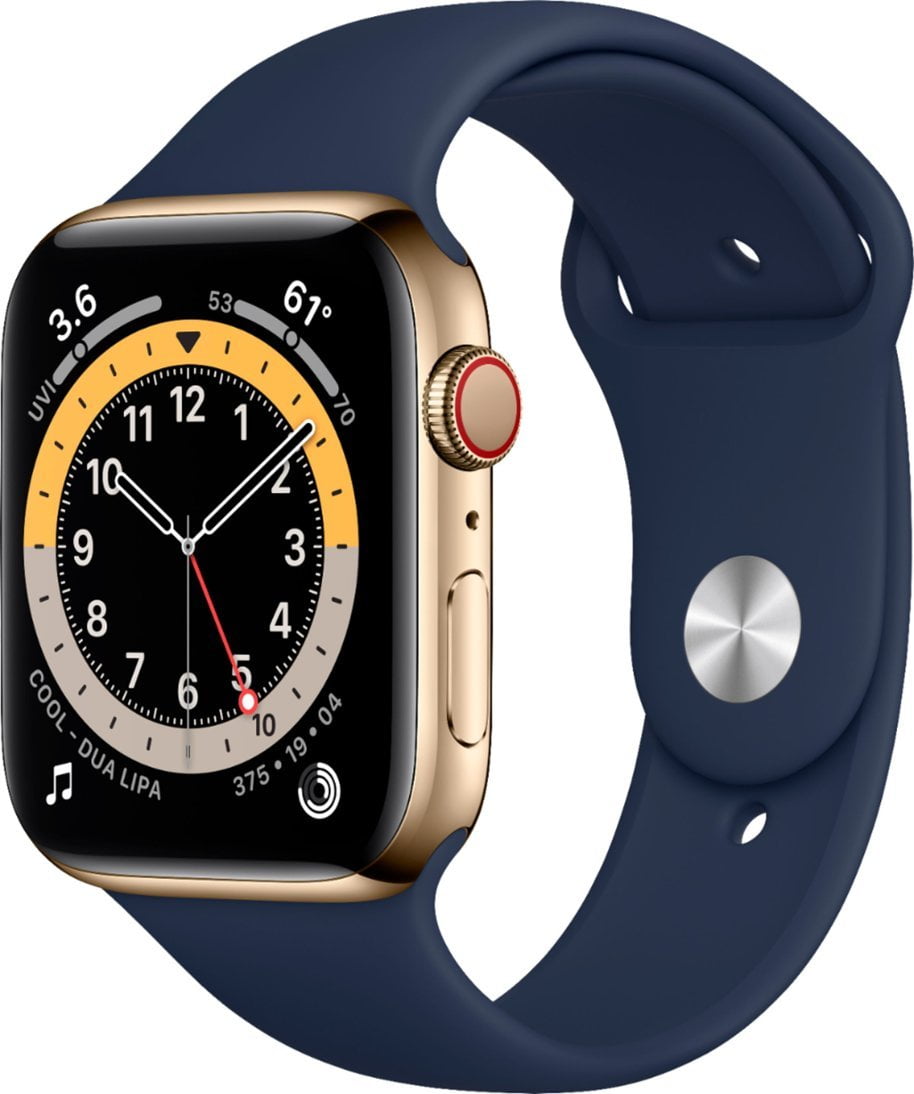 Apple Watch Series 6 GPS + Cellular, 44mm Gold Stainless Apple Watch Series 6 GPS + Cellular, 44mm Gold Stainless