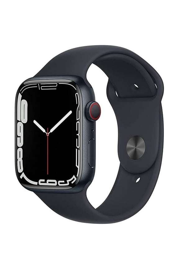 Watch Series 7 45mm GPS + Cellular Unlocked - Space Black Titanium Case - Black Sport Band (2021)