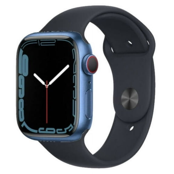Pre-Owned Apple Watch Series 7 GPS 41mm Blue Aluminium Black Sport Band ( )