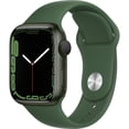 thumbnail image 1 of Pre-Owned Apple Watch Series 7 (GPS, 41mm) Green Aluminum Case with Clover Sport Band - Used, 1 of 1