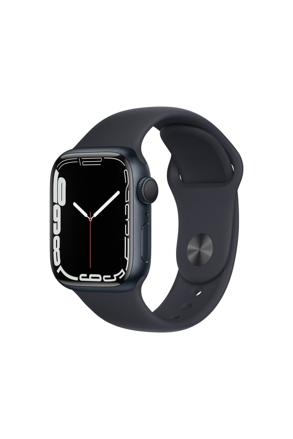 (Open Box) Apple Watch Series 7 GPS, 41mm Midnight Aluminum Case with Midnight Sport Band - Regular