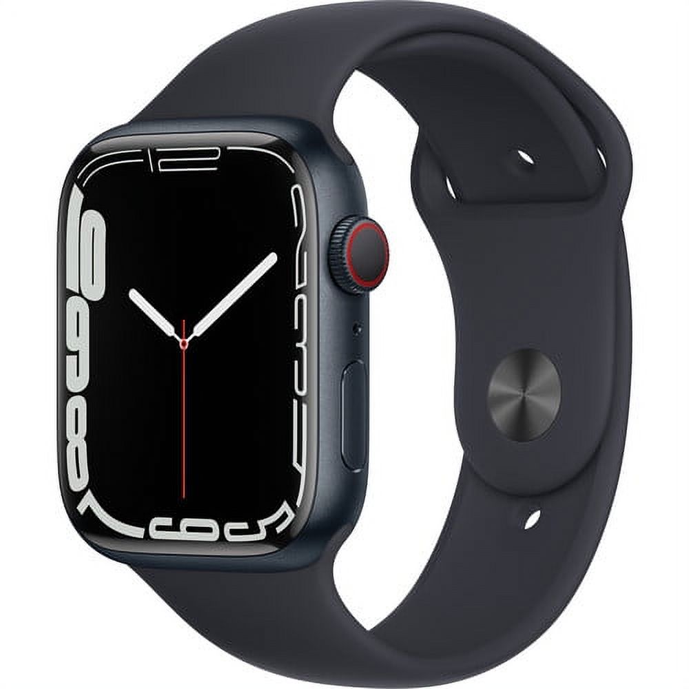 Apple Watch Series 7 GPS, 45mm Midnight Aluminum Case with Midnight Sport Band - Regular - image 1 of 4