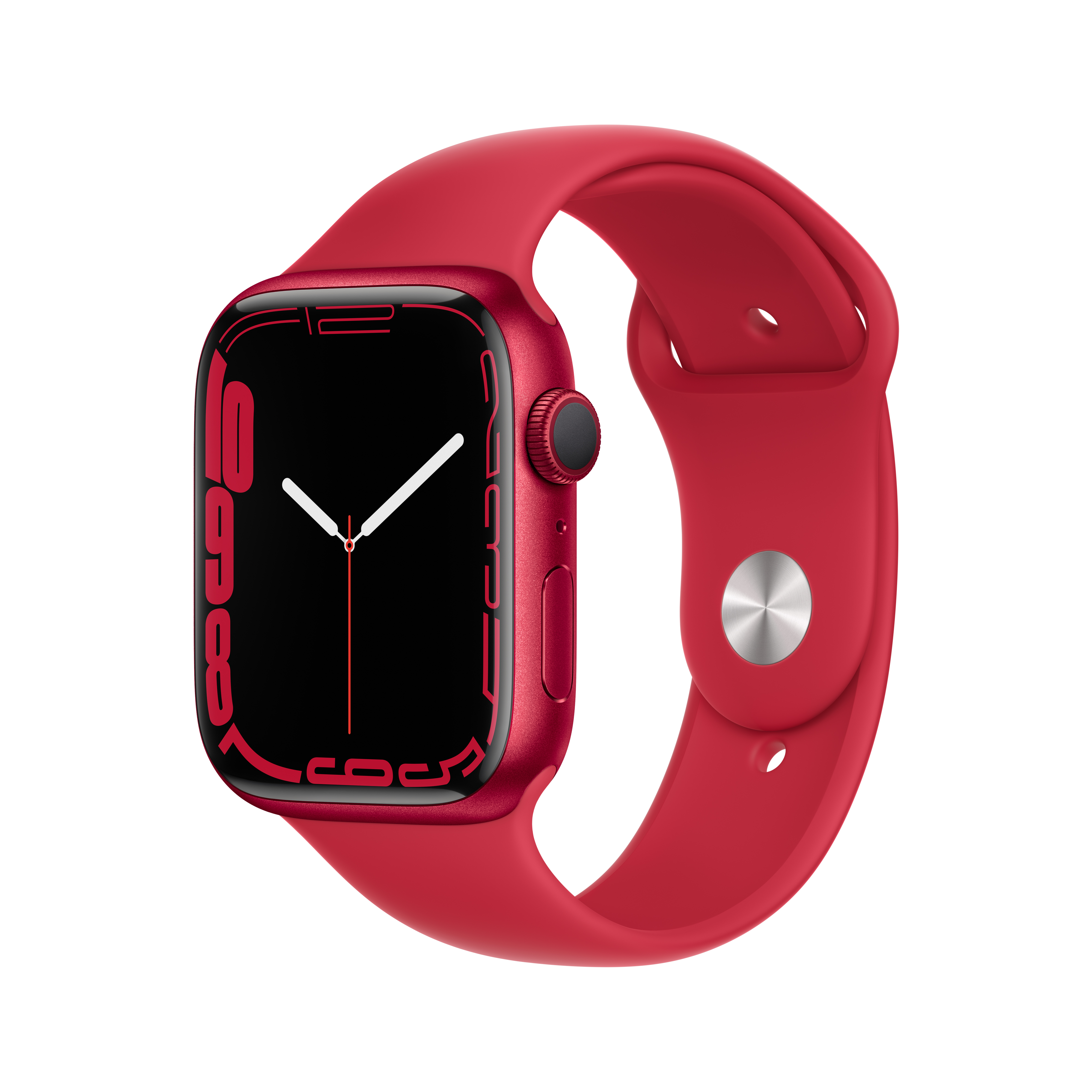 Apple Watch Series 7 GPS, 45mm (PRODUCT)RED Aluminum Case with (PRODUCT)RED Sport Band - Regular - image 1 of 9