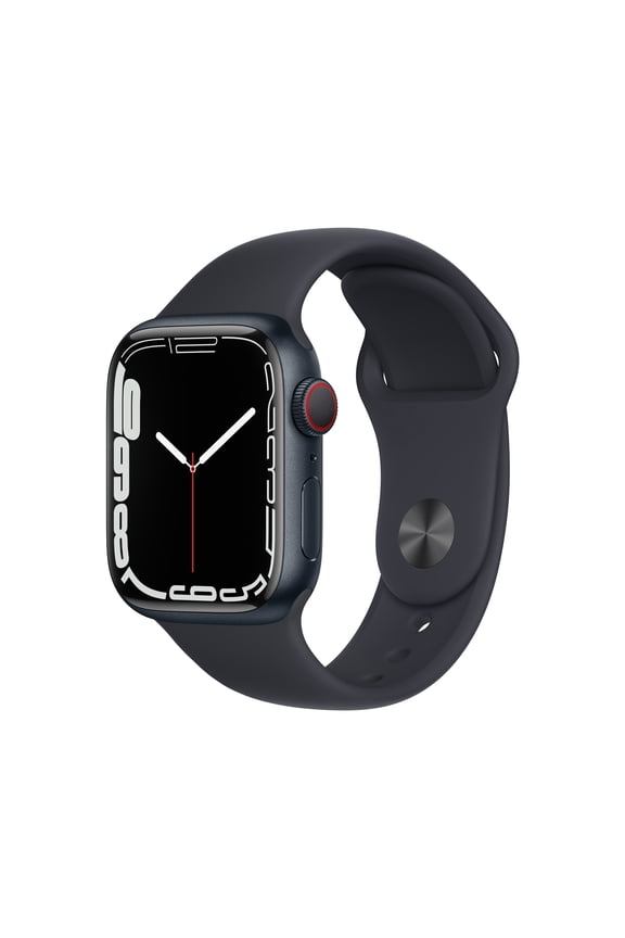 Restored Apple Watch Series 7 (GPS + Cellular, 41mm) Midnight Aluminum Case with Midnight Sport Band