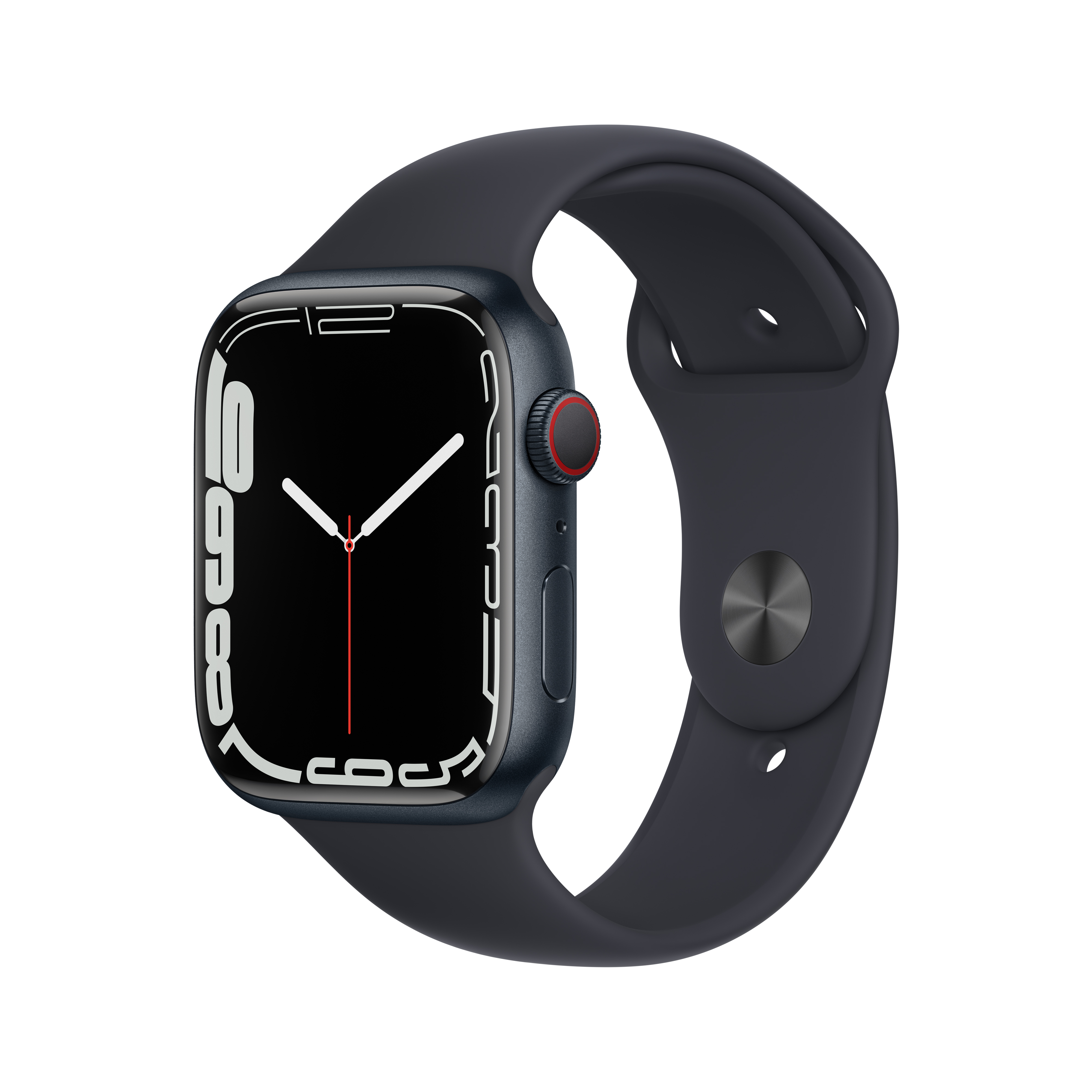 Apple Watch Series 7 GPS + Cellular, 45mm Midnight Aluminum Case with Midnight Sport Band - Regular - image 1 of 10