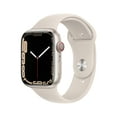 thumbnail image 1 of Apple Watch Series 7 GPS + Cellular, 45mm Starlight Aluminum Case with Starlight Sport Band - Regular, 1 of 10