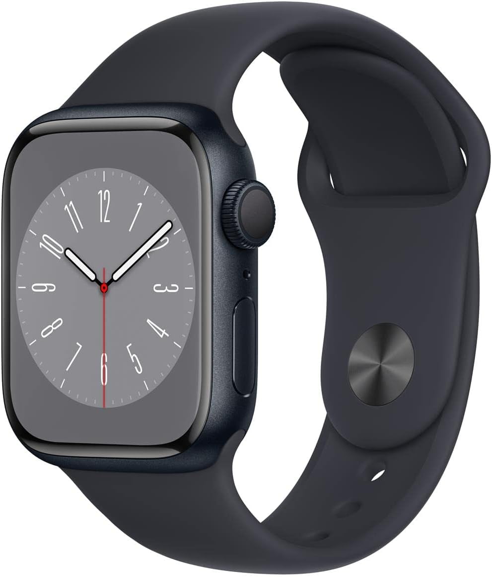 Apple, AWS8C-41BKAL-Z62, Watch Series 8, Smart Watch, Aluminum, LTE, GPS, Midnight/41mm, 1 Each