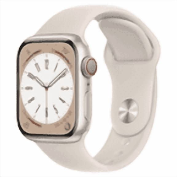 Pre-Owned Apple Watch Series 8 41mm GPS Smart Watch - Starlight Aluminum Case, Starlight Sport Band, 12 Hour Battery Life, 1 Each