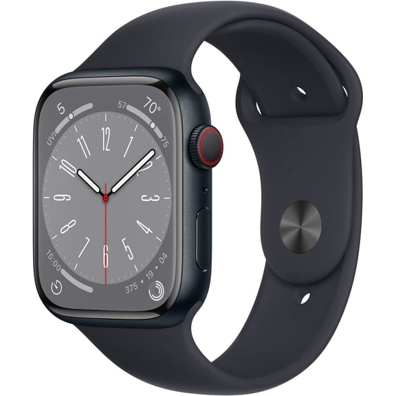 Pre-Owned Apple Watch Series 8 45MM (GPS + Cellular) Midnight Aluminum Case with Midnight Sport Band