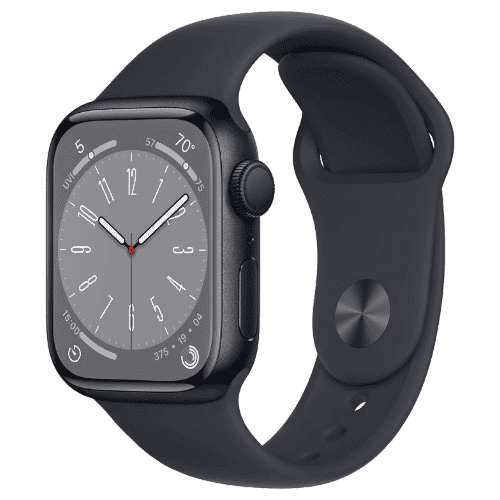 Pre-Owned Apple Watch Series 8 45mm GPS Smart Watch with 12 Hour Battery Life, Midnight Aluminum Case, Midnight Sport Band
