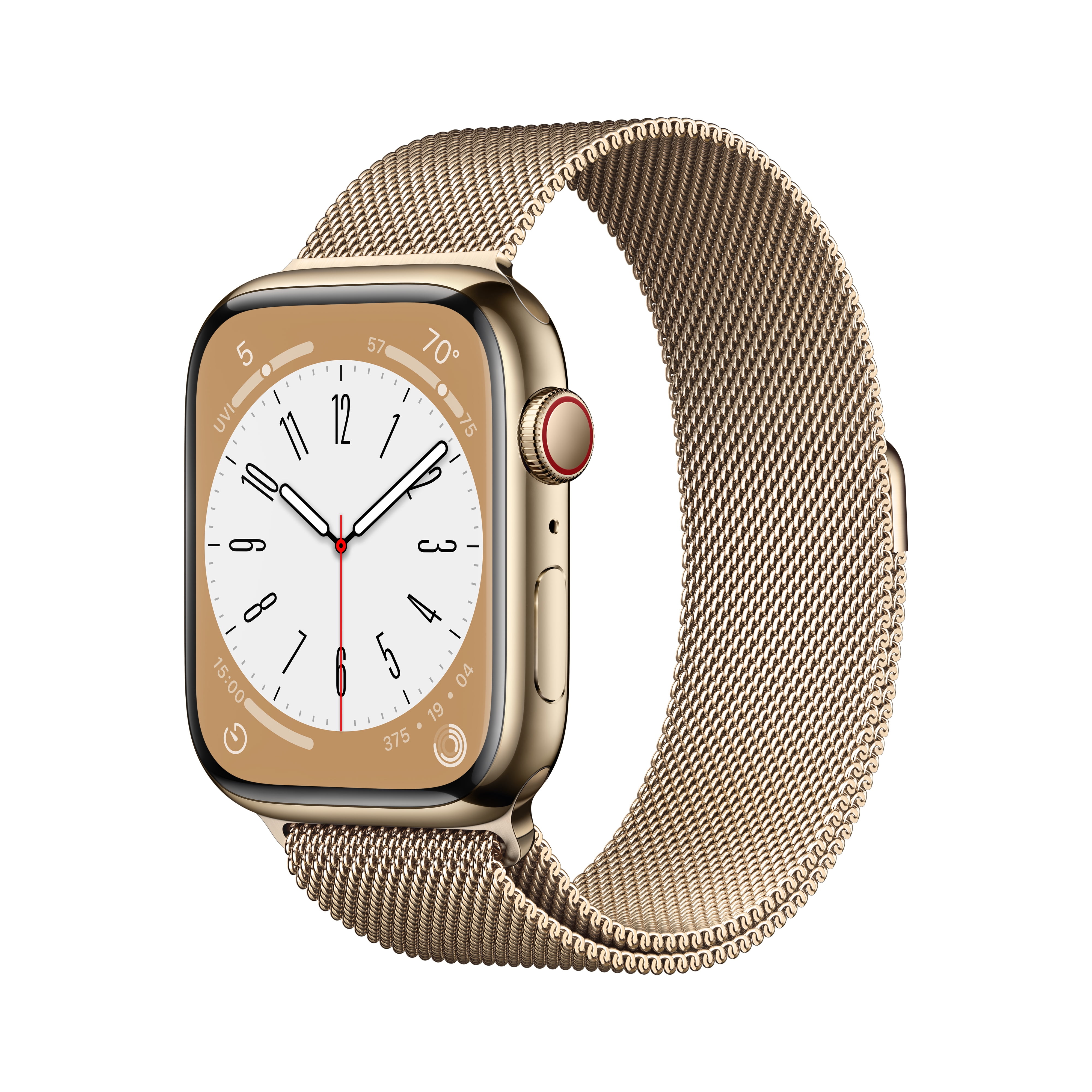 Buy Apple Watch Series 9 GPS + Cellular, 45mm Gold Stainless Steel Case  with Gold Milanese Loop - Apple