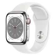 Restored Apple Watch Series 8 41mm GPS - Aluminum Case - White Sport Band 2022 - Silver