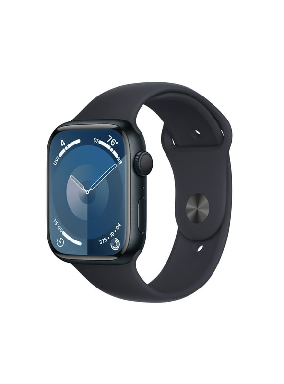 Apple Watch Series 9 GPS 45mm Midnight Aluminum Case with Midnight Sport Band - M/L. Fitness Tracker, Blood Oxygen & ECG Apps, Always-On Retina Display