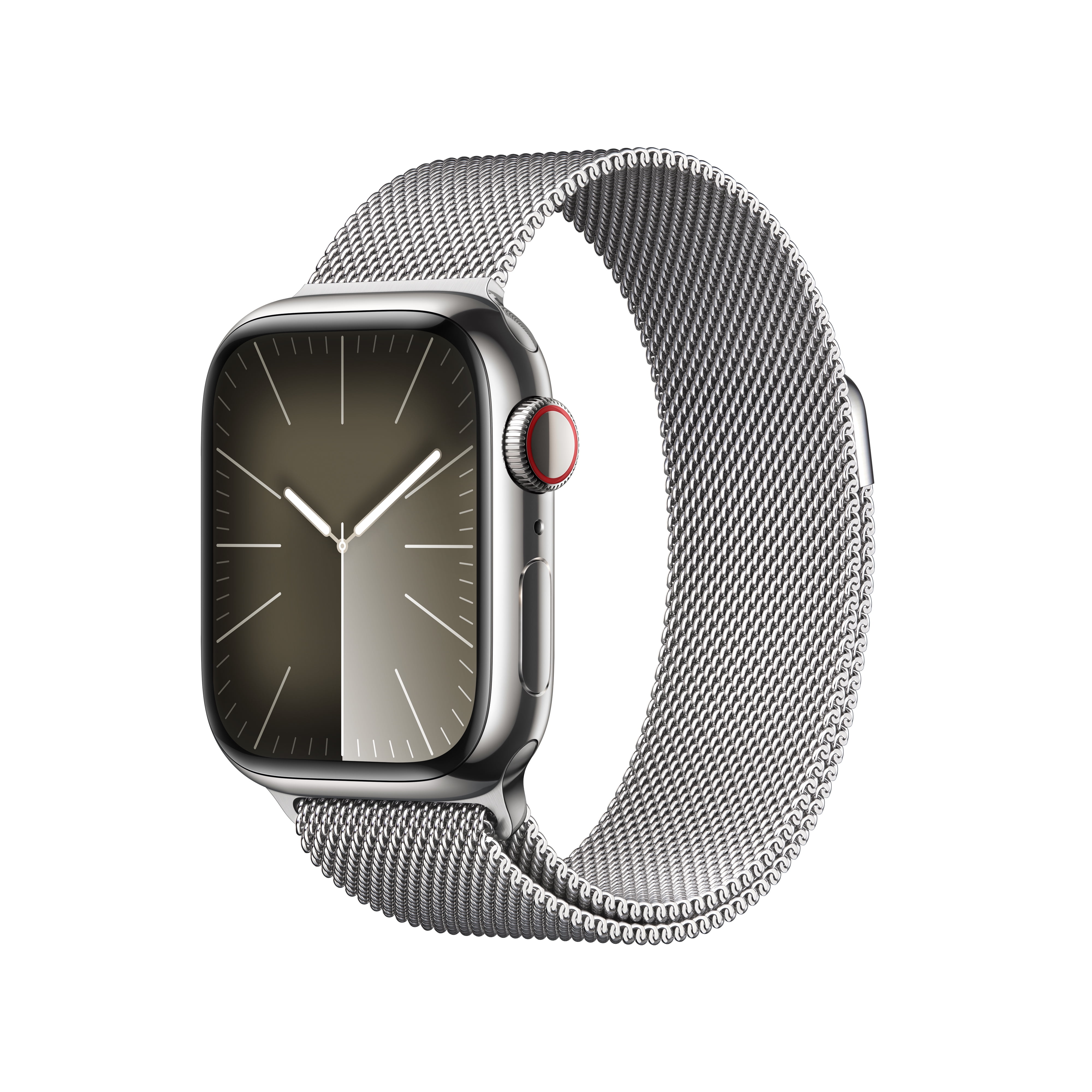 Apple Watch Series 9 Stainless Silver Loop GPS Silver + Cellular Steel Milanese 41mm Case with
