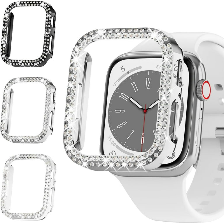 3-Pack Bling Case Protective Cover Set for Apple Watch Series 9/8 
