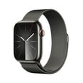 thumbnail image 1 of Apple Watch Series 9 With Blood Oxygen. GPS + Cellular 45mm Graphite Stainless Steel Case with Graphite Milanese Loop., 1 of 10
