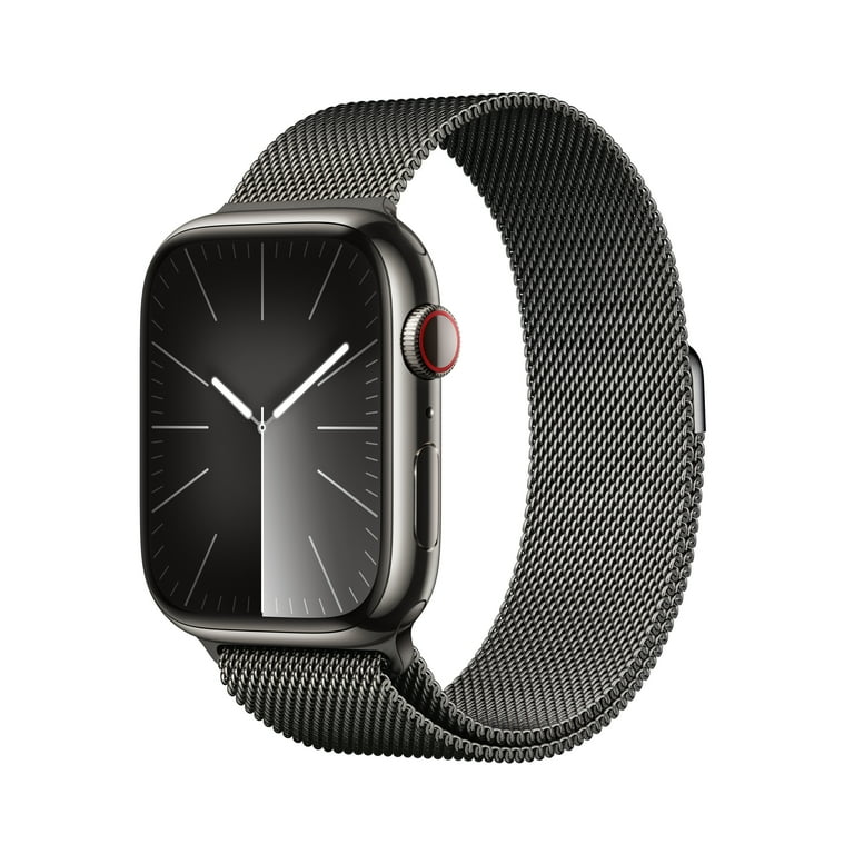Apple Watch Series 9 45mm GPS Cellular Graphite Stainless Steel Case Graphite Milanese Loop