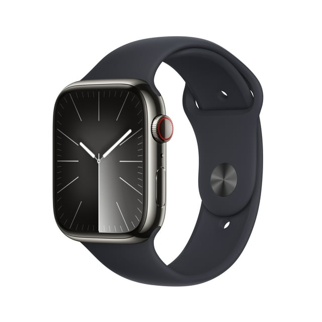Apple Watch Series 9, Cellular & WiFi, 45mm Graphite Stainless Steel