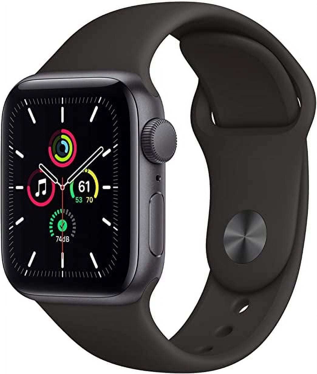 Pre-Owned Apple Watch Series SE 44MM Space Gray - Aluminum Case - GPS + Cellular - Black Sport Band