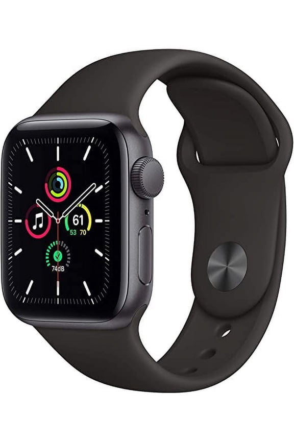 Pre-Owned Apple Watch Series SE 44MM Space Gray - Aluminum Case - GPS + Cellular - Black Sport Band