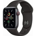thumbnail image 1 of Restored Apple, Watch Series SE, (GPS + Cellular), Aluminum Case, iOS, Black/40mm, 2, 1, 1, 1 of 1
