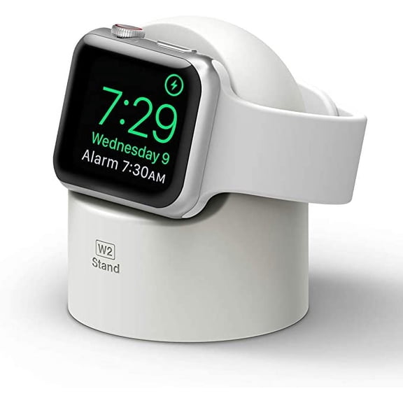 Apple Watch Stand Charging Dock - Compatible with Apple Watch Series Ultra/8/SE2/7/6/SE/5/4/3/2/1 (49mm, 45mm, 44mm, 42mm, 41mm, 40mm, 38mm), Simple Design (White)