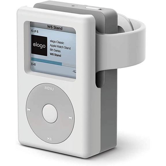 Apple Watch Stand Charging Dock - elago W6 Stand Compatible with Apple Watch Series 8/SE2/7/6/SE/5/4/3/2/1, Support Nightstand Mode, Original Design Awards [White]