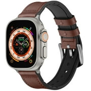 Apple Watch Ultra 2 Leather Band - Dark Brown 49mm Compatible with Apple Watch Ultra 2 / Ultra 1 Bracelet