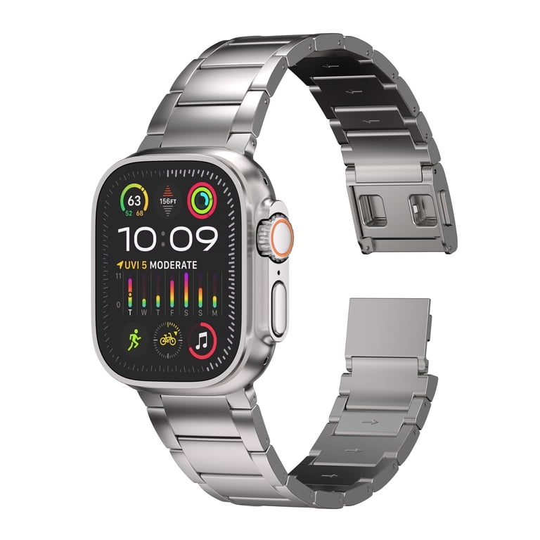 Titanium Band with Magnetic Clasp and DLC Coating, Compatible with