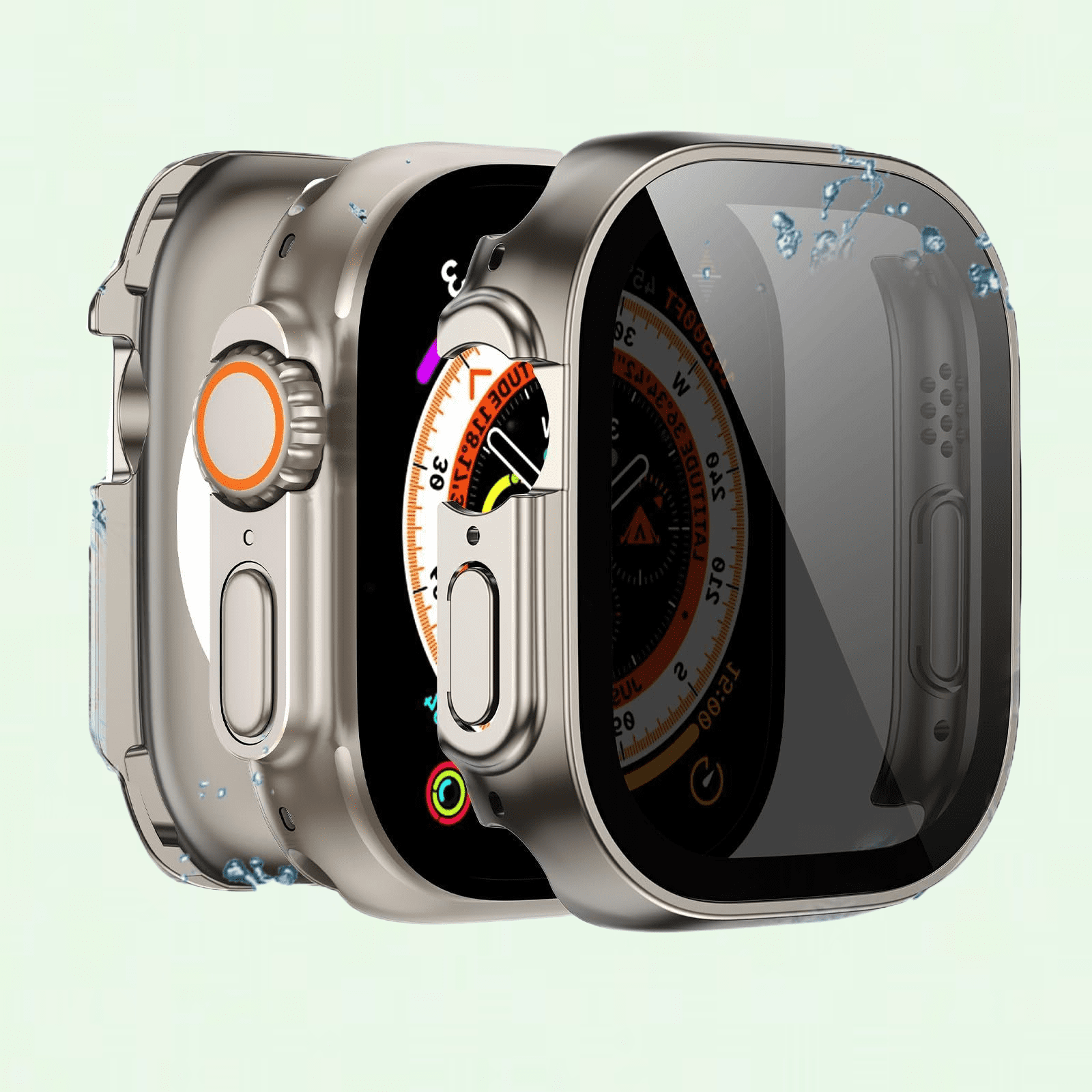 Apple Watch Ultra 2/Ultra 49mm Screen Protector Case, 360° Full Protection