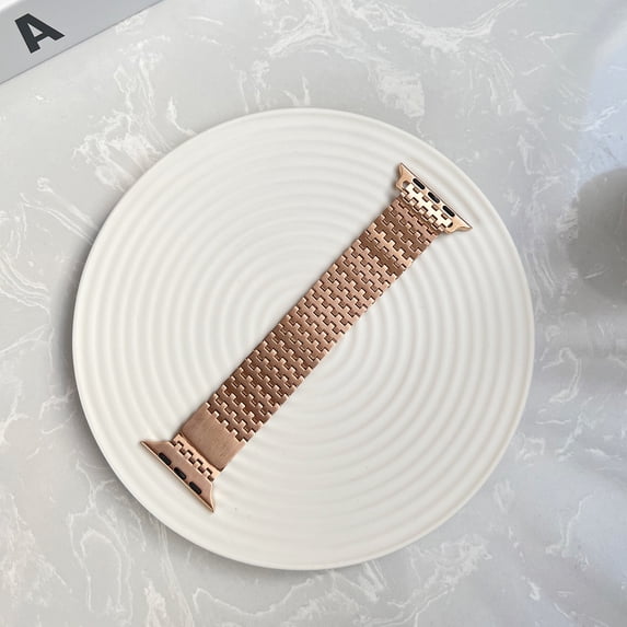 for Apple Watch Ultra 2/Ultra Series 9/8/7/6/5/4/3/2/1/SE/SE2 Stainless Steel Metal Watch Straps Classic Executive Compatible with Apple Watch 38mm/40mm/41mm/42mm(Series 10) Men Women, Rosegold