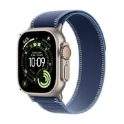 Apple Watch Ultra 3 GPS + Cellular 49mm Natural Titanium Case with BlueBright Blue Trail Loop - SM