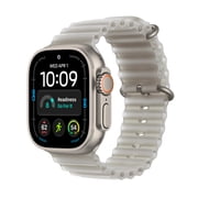Apple Watch Ultra 4 GPS + Cellular 49mm Natural Titanium Case with Translucent Gray Ocean Band