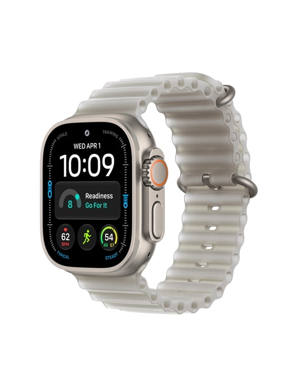 Watch Ultra 4 GPS + Cellular 49mm Natural Titanium Case with Translucent Gray Ocean Band