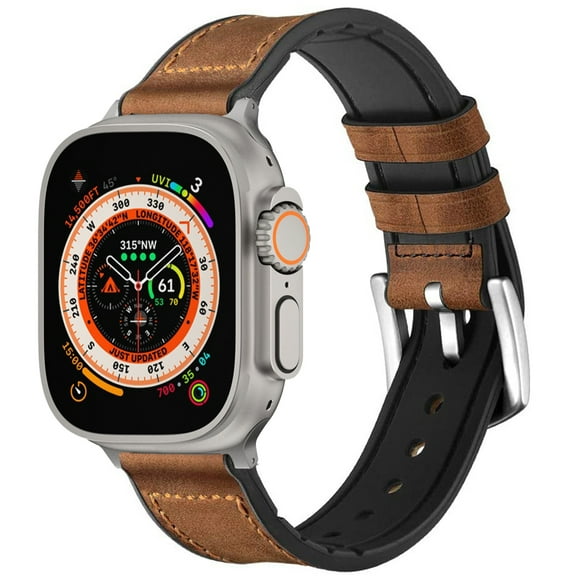 Apple Watch Ultra Leather Band - Light Brown 49mm Compatible with Apple Watch Ultra