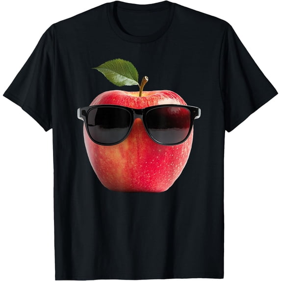 Apple Wearing Sunglasses Funny Fruit Costume Graphic T-Shirt - Walmart.com