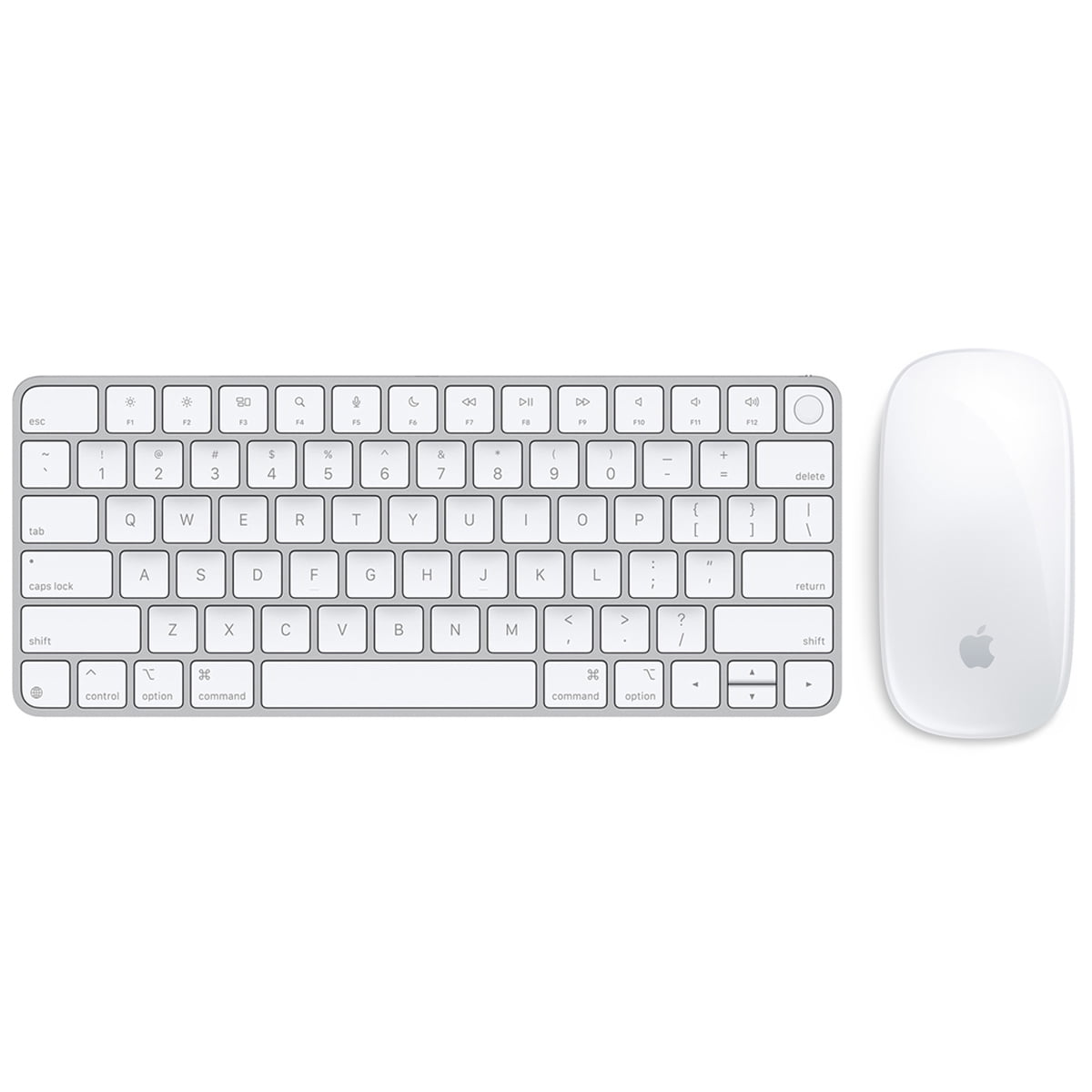 Apple Wireless USB-C Magic Keyboard with Touch ID, US English, Bundle with Magic Mouse with Multi-Touch Surface, White