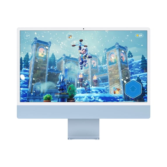 Apple iMac 24" All-In-One Computer, Apple M1, 8GB RAM, 256GB SSD, macOS Big Sur, Blue, MJV93LL/A