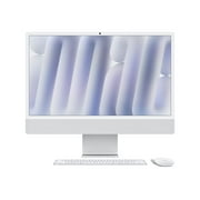 Apple iMac with 4.5K Retina display - All-in-one M4 - RAM 16 GB - SSD 256 GB - Apple M4 10-core - Gigabit Ethernet, IEEE 802.11ax (Wi-Fi 6E), Bluetooth 5.3 - macOS Sequoia 15.0 - monitor: LED 24" 4480 x 2520 (4.5K) - keyboard: US - silver