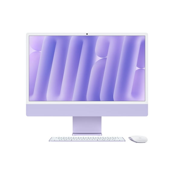 Apple iMac with 4.5K Retina display - All-in-one M4 - RAM 16 GB - SSD 256 GB - Apple M4 10-core - Gigabit Ethernet, IEEE 802.11ax (Wi-Fi 6E), Bluetooth 5.3 - macOS Sequoia 15.0 - monitor: LED 24" 4480 x 2520 (4.5K) - keyboard: US - purple