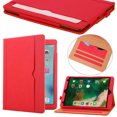 thumbnail image 1 of Apple iPad 10.2 Inch 2021/2020 (7th/8th Generation) Case Soft Leather Stand Folio Case Cover,Multiple Viewing Angles,Auto Sleep/Wake,Document Pocket - Red, 1 of 3