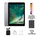 thumbnail image 1 of Pre-Owned Apple iPad 5th Gen A1823 (WiFi + Cellular Unlocked) 128GB Space Gray Bundle with Case, Wireless Earbuds, Tempered Glass Screen Protector, 1 of 5