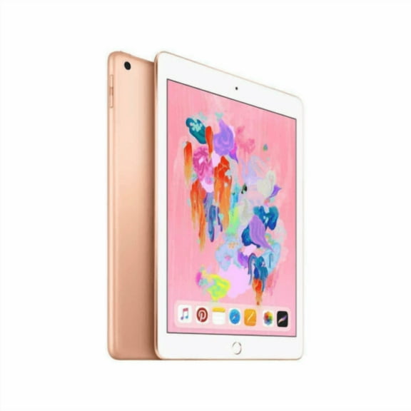 Restored Apple iPad 6th Gen 128GB Gold (Wi-Fi + Cellular Unlocked) 9.7in Tablet Computer