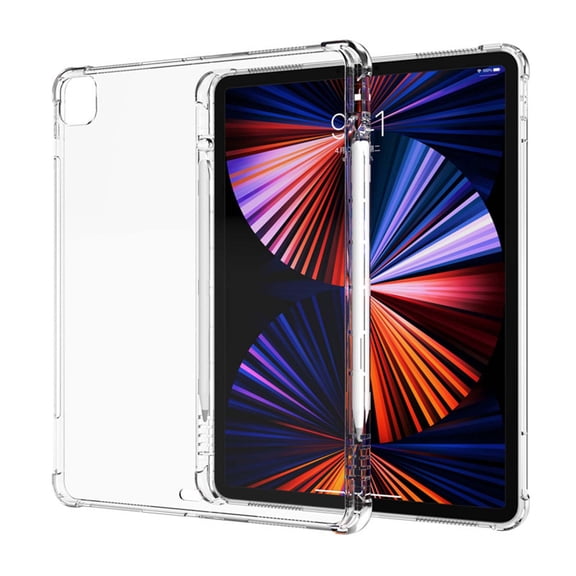 for Apple iPad 8th/7th Generation Case, [With Pen Slot],Slim Shockproof Resistant Flexible Soft Transparent TPU Protective Anti-crash and Anti-drop Tablet Case Cover,Clear