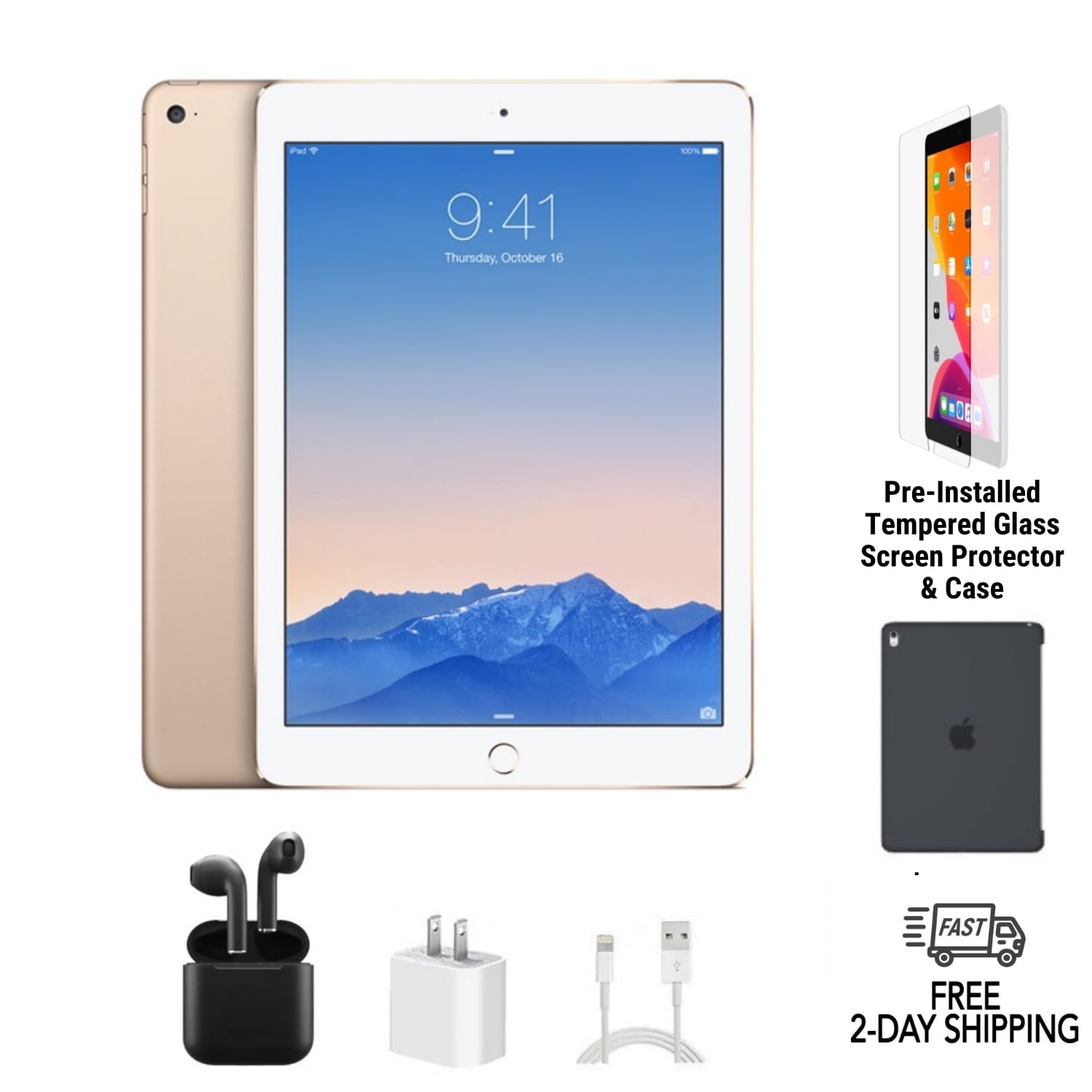 Amazon.com : Apple iPad Air 2, 64GB, 4G + Wi-Fi - Gold