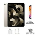 thumbnail image 1 of Pre-Owned Apple iPad Air 5 A2589 (WiFi + Cellular Unlocked) 256GB Starlight Bundle with Pre-Installed Tempered Glass, 1 of 4