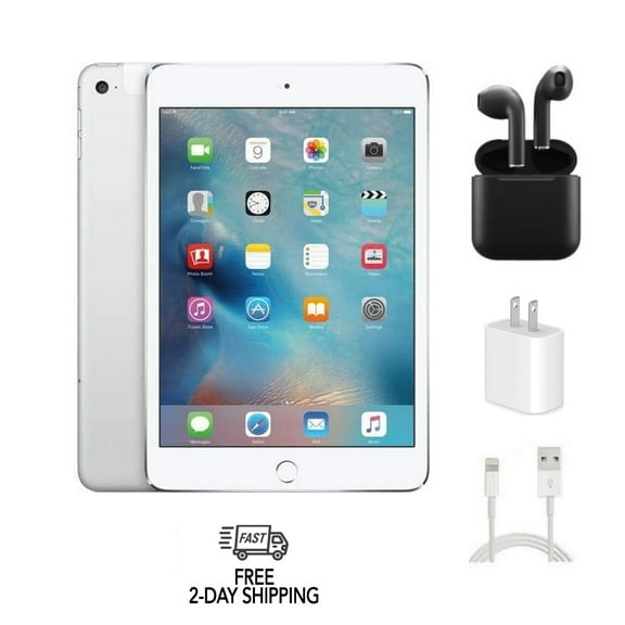 Pre-Owned Apple iPad Air A1474 (WiFi) 16GB Silver Bundle with Wireless Earbuds