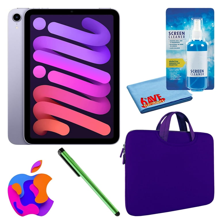 Apple iPad Mini 6 (2021, 64GB, Wi-Fi, Purple) (MK7R3LL/A) Bundle 
