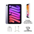 thumbnail image 1 of Pre-Owned Apple iPad Mini 6 A2568 (WiFi + Cellular Unlocked) 256GB Purple Bundle with Pre-Installed Tempered Glass, 1 of 5