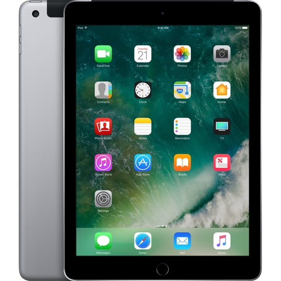 Restored Apple iPad Tablet, 9.7", 128 GB Storage, iOS 10, 4G, Space Gray